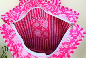 Sac fourre-tout matelassé en coton imprimé à la main pour femmes sac à bandoulière bohème sacs fourre-tout matelassés à point Kantha - Product Image 5