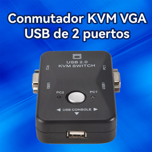 Switch KVM USB VGA a 4 Porte per 2 Computer, Connessioni per Tastiera, Mouse e Monitor, Disponibile! - Product Image 5
