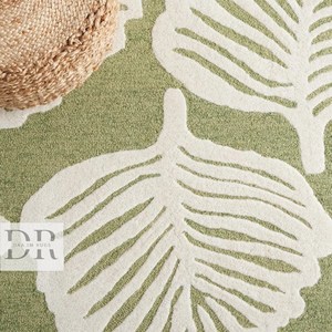Tapis en PVC moderne de haute qualité tapis en laine touffeté à la main vert Pastel et blanc pour salle à manger salon cuisine bureau - Product Image 6