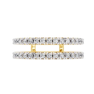 แหวนเพชรทรงเหลี่ยม Bold Diamond Guard ประดับเพชรเลี้ยงในห้องปฏิบัติการ น้ำหนัก 1.00 กะรัต รวมน้ำหนัก 14K ทองคำแท้ สี FG ความสะอาดระดับ VS ประดับเพชร 54 เม็ด เหมาะสำหรับสวมใส่ทุกวัน - Product Image 2