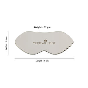 Raspador Gua Sha de acero inoxidable duradero de la mejor calidad, masajeador Facial ergonómico para aliviar el estrés, reducción de hinchazón Original - Product Image 6