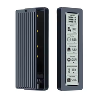 Casing SSD Dual Enclosure Aluminium M.2 NVMe dan SATA Tipe C ke USB3.2 10Gbps dengan Layar LCD