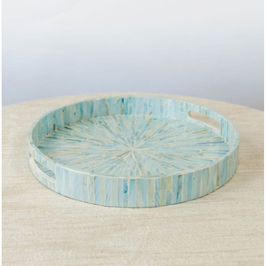 Nouveau design de plateau en nacre fournitures de gros faites à la main vadrouille ronde plateaux de service collations au chocolat plateaux de service alimentaire - Product Image 4