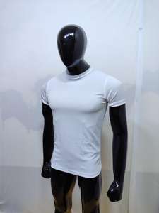 Camiseta deportiva superventas 170GSM, camiseta personalizada de manga corta con cuello redondo, camiseta blanca de malla deportiva de secado rápido en blanco - Product Image 3