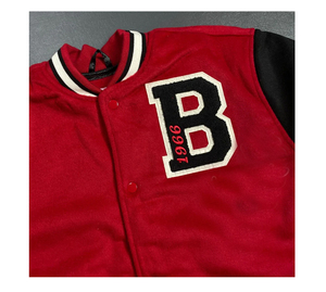 OEM personalizado de los hombres de invierno transpirable de talla grande de lana de peso pesado Varsity chaqueta de diseño cómodo con el logotipo frontal de ajuste de gran tamaño - Product Image 3