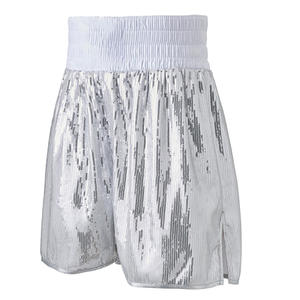 Pantalones cortos de boxeo bordados para mujer con marca personalizada, cintura ancha, tela sublimada y etiquetas OEM - Product Image 1