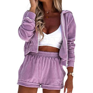 2025ชุดสั้นมีฮู้ดสำหรับผู้หญิงชุดสั้นมีฮู้ดผ้าฝ้ายโพลีเอสเตอร์ชุดสั้นมีฮู้ดสำหรับผู้หญิงดีไซน์ล่าสุดฤดูร้อน - Product Image 5