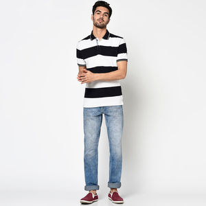 Polo blanco con logotipo personalizado, Camiseta lisa de golf, Polo en blanco de manga corta para hombre con logotipo personalizado y servicio OEM - Product Image 2