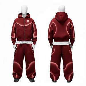Ensemble de survêtement à capuche pour homme, 100 % polyester, imprimé, respirant, séchage rapide, idéal pour la course et le sport - Product Image 1