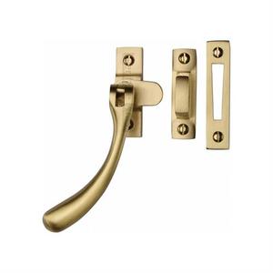 Fixation de fenêtre à battant en laiton massif de qualité supérieure avec finition or brillant, fonctionnement en douceur et aspect élégant pour le moderne et la tradition - Product Image 1