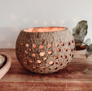 Handcrafted <b>Coconut</b> Shell Tea Light Holder-Minimalist <b>Candle</b> Stand Bowl for Weddings & Home Decor | VIET FARGIMEX - Product Image 3