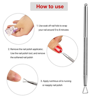 AMETRINE SURGICAL Conjunto de Manicure de 2 Peças em Aço Inoxidável de Alta Qualidade com Limpador de Cutículas de Dupla Ponta e Empurrador Reutilizável em Caixa