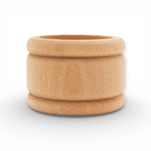 Anneaux de serviette en bois faits à la main modernes avec une finition naturelle légère pour une décoration de table minimaliste - Product Image 6