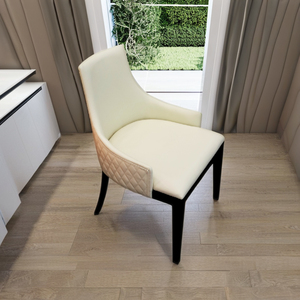 Morgan 1 Modern Ergonomic Upholstered Wood Dining Chair with <b>Backrest</b> for Home Office Hotel Apartment Villa Home Furniture - Product Image 6