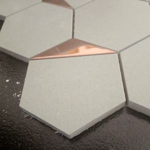 Matériaux de construction Tuile de mosaïque en céramique hexagonale de 73mm Finition mate brillante pour hôtels et restaurantsMurs de toilettes - Product Image 4