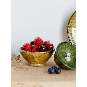 Tazón de Cerámica Artesanal Marroquí Tamegroute con Esmalte Verde, Artesanía Bereber Vintage, Decoración para el Hogar, Regalo - Product Image 1