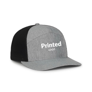 Casquette Trucker 7 Panneaux Structurée Bicolore à Faible Coût, Maille Respirante, Visière Légèrement Courbée, Logo Personnalisé Imprimé, Fermeture Snapback, Idéale pour la Course à Pied - Product Image 1