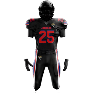 New High Quality Custom Breathable Men's American Football Uniform Set Short Sleeve <b>Polyester</b> Jerseys Pants Sublimation Printed - Product Image 5