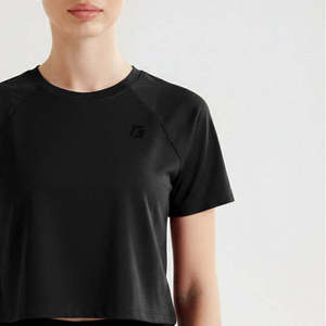 GAI Pulse <b>Top</b> (Black)-Slim Fit Breathable Cotton Jersey with Diamond Decoration Sexy Oversized Summer Woman's <b>Top</b> Sizes XS to XL - Product Image 5