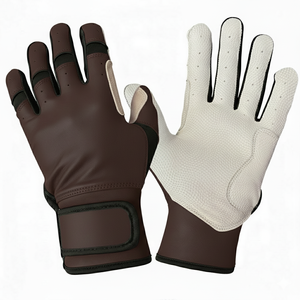 Guantes de Bateo de Béisbol de Cuero Duradero para Jóvenes y Adultos con Costuras de Calidad Antideslizantes en la Palma y Servicio de Logotipo Personalizado - Product Image 3