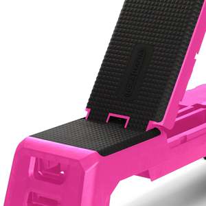 HolaHatha Pedana Multifunzionale Rosa per Fitness e Aerobica, Regolabile in Plastica con Vano Portaoggetti - Product Image 5