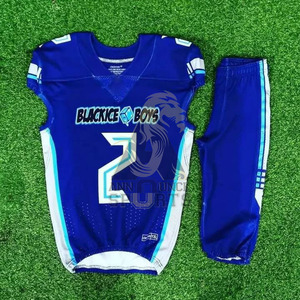 Maillot de Football Américain Imprimé Personnalisé Respirant 100% Polyester Broderie Personnalisé OEM Service Vente en Gros - Product Image 1