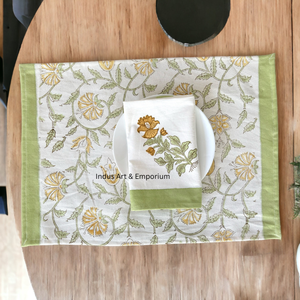 Manteles individuales y servilletas de mesa de algodón estampados a mano al por mayor - Product Image 6