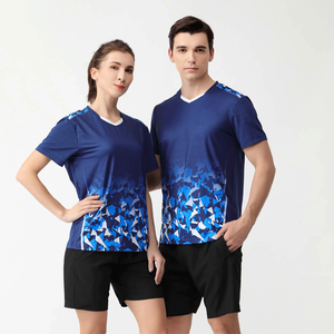 Ensemble d'uniformes de tennis de table en polyester, maillots de sport respirants personnalisés, shorts de badminton à sublimation, vêtements de tennis imprimés sur mesure - Product Image 2