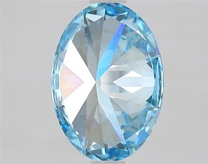 2.03ct วงรีสีฟ้าสดใสแฟนซี VVS2แล็บปลูกเพชรและเครื่องประดับเพชรอื่นๆ - Product Image 2