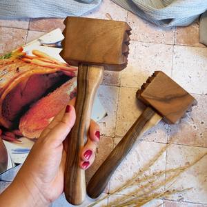 Premium Quality Wooden <b>Meat</b> <b>Mallet</b> for Steak Preparation Tenderizer Tool Kitchen Wood Hammer Best Price - Product Image 3