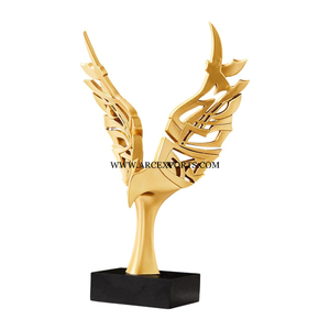 Modern <b>Art</b> Brass Statue Sculpture Modern Metal Sculpture Crafts Birds Statue Luxury Home Decor Office Decoration <b>Supplies</b> - Product Image 4