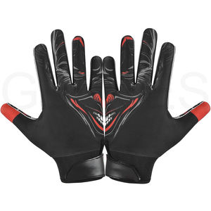 Guantes Profesionales Personalizados de Fútbol Americano, de Poliéster y Cuero PU, con Dedos Completos, Correa de Muñeca Ajustable y Cierre de Velcro - Product Image 2