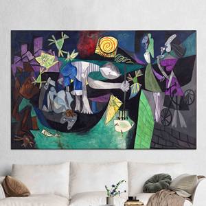 Toile imprimée « Pêche de nuit à Antibes » de Picasso, toile encollée - Product Image 1