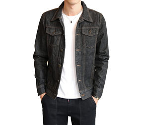 Men'<b>s</b> Quilted Denim <b>Jackets</b> New Thermal Style Casual Jean <b>Jacket</b> with Stand Collar Front Logo OEM Service Wholesale Price Winter - Product Image 6