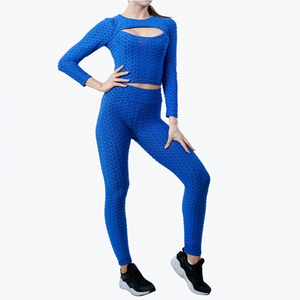 Ensemble personnalisé de vêtements de sport à séchage rapide fabricant de vêtements de fitness deux pièces de yoga pour femmes - Product Image 4