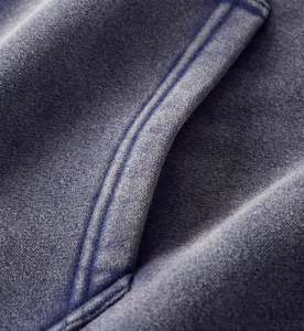 Sudadera con capucha de lavado ácido cuadrado extra grande, ropa de calle personalizada para hombre, Terry francés de alta calidad con diamantes de imitación al por mayor - Product Image 2