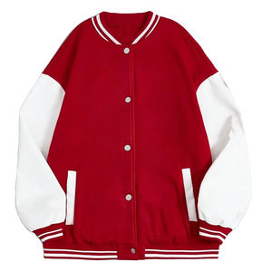 Chaqueta Varsity de Mujer de Alta Calidad Hecha a Medida, Cuerpo de Lana, Detalles de Piel de Oveja, Forro de Algodón, Diseño Estampado, Mangas Regulares de Invierno - Product Image 1