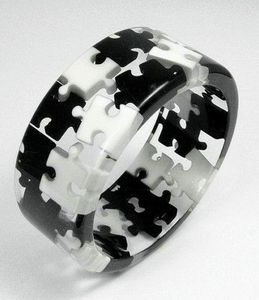 FINTRICATE Bijoux Résine Acrylique Bracelet Bracelet Exagéré Éblouissant Multicolore Large Irrégulier Carré Acrylique Bracelets Femmes - Product Image 6