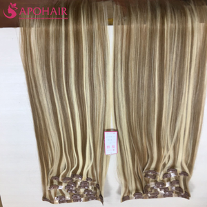 ผมต่อแบบคลิปหนีบตรง สีเปียโน คุณภาพสูง ขายส่ง ผมแท้เวียดนาม 8 นิ้ว ผมดิบ - Product Image 5