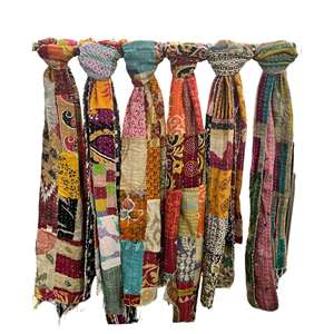Pañuelo Hijab Reversible Kantha de Algodón 100% Vintage para Mujer, Estampado Digital, para Accesorios de Moda de Verano - Product Image 1