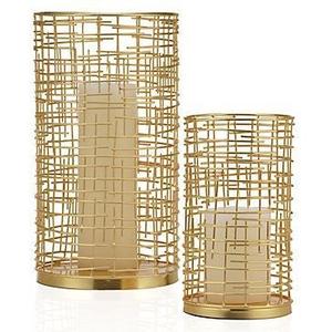 Support de bougie en métal, porte-bougie pour l'éclairage et la décoration de la maison, ensemble élégant, finition antique, porte-bougie décoratif - Product Image 2