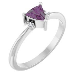 Bague Stuller Romantique à accents décoratifs 72435:154P en Or fin 14K (Blanc et Jaune) et Rhodium, Certifiée IGI, pour Fiançailles et Promesse - Product Image 1