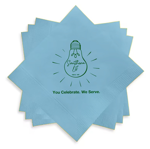 Serviettes <span class=keywords><strong>de</strong></span> mariage personnalisées pour les mariés Dîner <span class=keywords><strong>de</strong></span> répétition Fête <span class=keywords><strong>de</strong></span> fiançailles Serviettes <span class=keywords><strong>de</strong></span> bar personnalisées Bleu Fol Or Couleur - Product Image 2