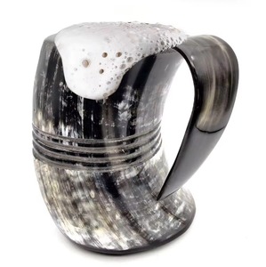 Tazas de cerámica personalizables de calidad de lujo, tiro de cuerno Natural, mesa de cocina personalizable para tazas de cerveza, fiestas, café, agua - Product Image 1