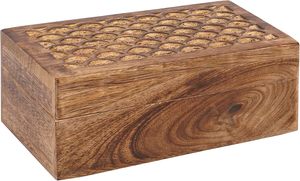 Industrial Factory Sale Unfinished Wooden <b>Box</b> with Hinged Lid for Crafts DIY <b>Storage</b> Jewelry Pine - Product Image 2