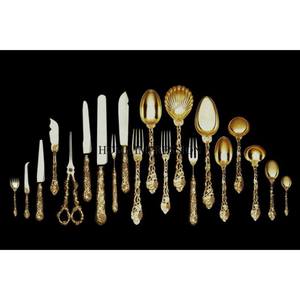 Heavy Duty Métal Fabriqué Plaqué Or Unique Fantaisie Designer Regard Attrayant Qualité Premium Outils De Cuisine Fournitures De L'Inde - Product Image 4