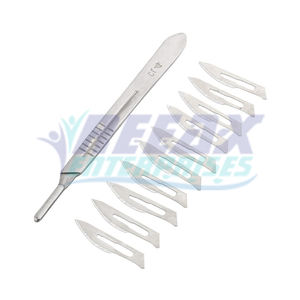 Reeax 10ชิ้นเครื่องมือผ่าตัดพื้นฐานแพคเกจพิเศษ b.p ด้ามจับใบมีดตัด - Product Image 1