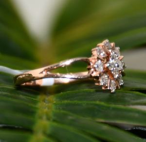 Bague exclusive en or massif 14K et 18K avec de véritables diamants naturels certifiés bijoux fins - Product Image 4