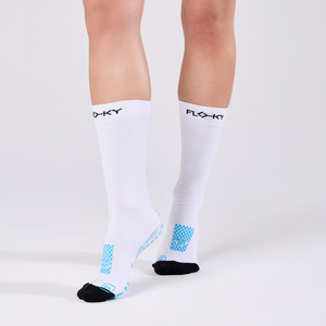 Floky Calza Run Up Chaussettes de sport moyennes Blanc/Bleu clair M-L 40-43 - Product Image 4