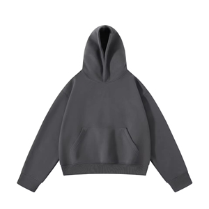 Sudaderas con capucha recortadas de Hip Hop Sudadera cuadrada Logotipo personalizado Clean Fit 420gsm Sudadera con capucha Personalizada para hombre Peso pesado Sudadera con capucha de gran tamaño - Product Image 2